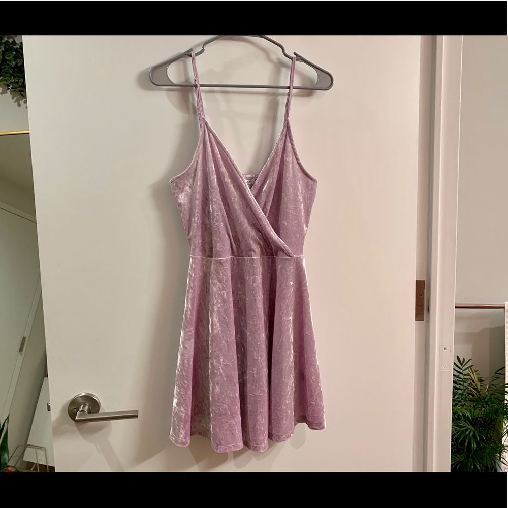 Lavender velvet dress from Zumiez